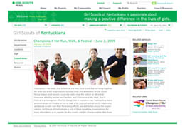 Girl Scouts of America SharePoint Design Moss 2007 - home
