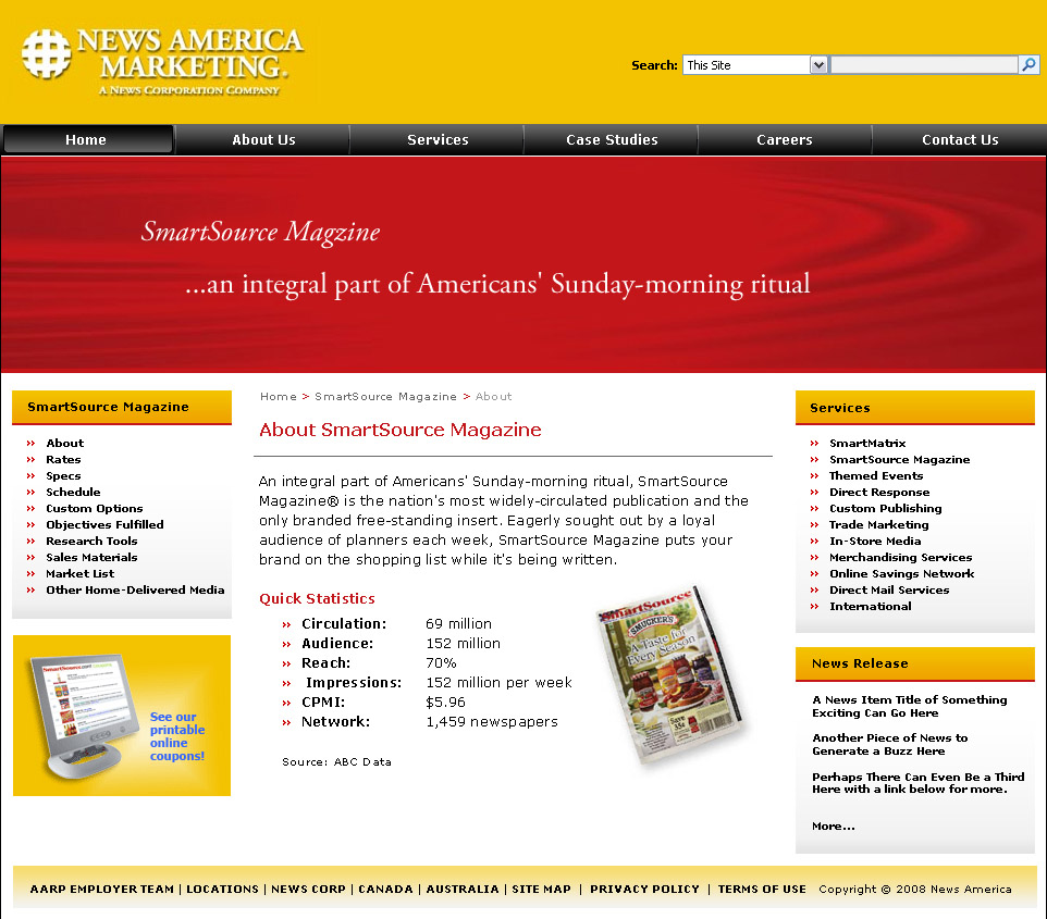 News America - Microsoft Office SharePoint Server MOSS 2007 Intranet Concept