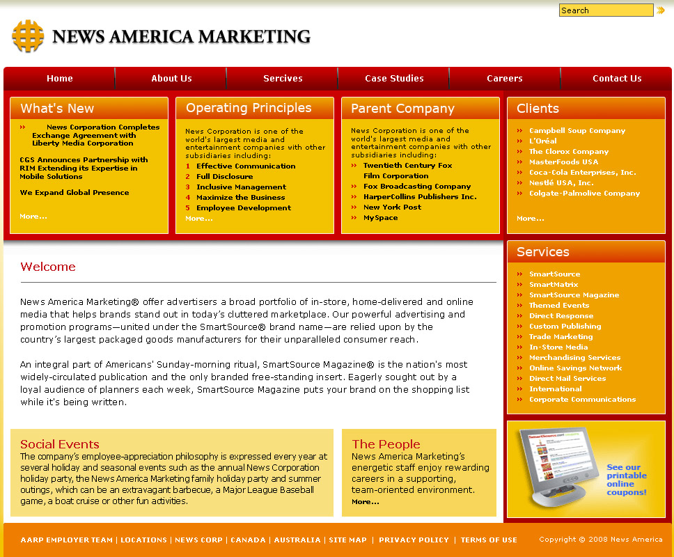 News America - Microsoft Office SharePoint Server MOSS 2007 Intranet Concept